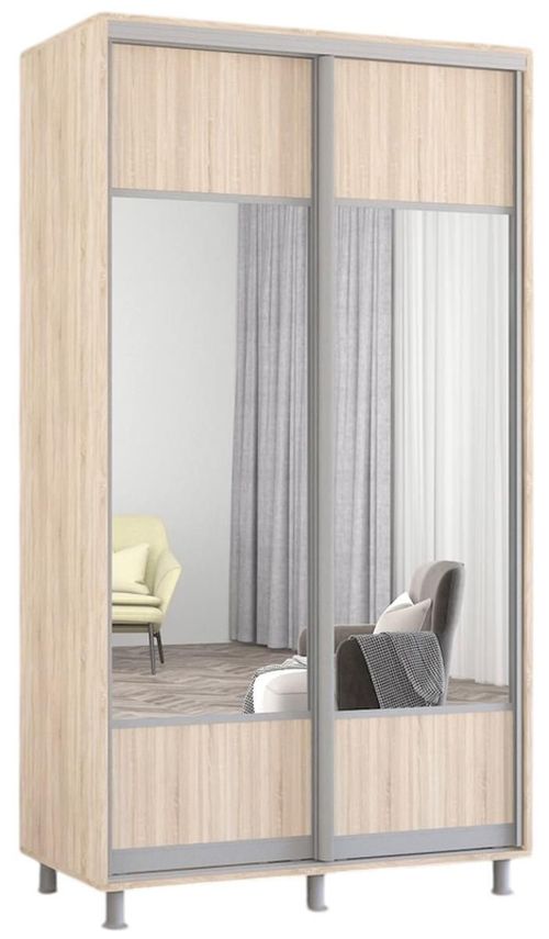 купить Шкаф Mobildor-Lux Aron-S uși glisante din PAL cu oglindă (K1) orizontal (100x60x200H cm) Sonoma в Кишинёве 