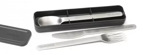 купить Посуда походная Brabantia 1006305 Take&Take, gri închis, 3buc в Кишинёве 