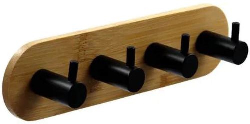 купить Вешалка для ванной Bisk 08383 rotund cu 4 cirlige din bambus в Кишинёве 