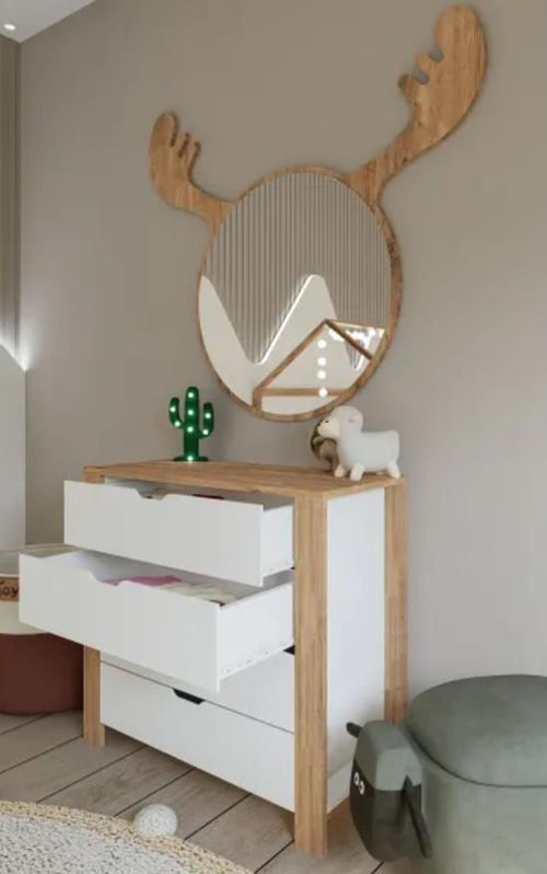 купить Комод Trendy Nisan 1600-026-White, Walnut, 90x85x42cm (GTR007928) в Кишинёве 