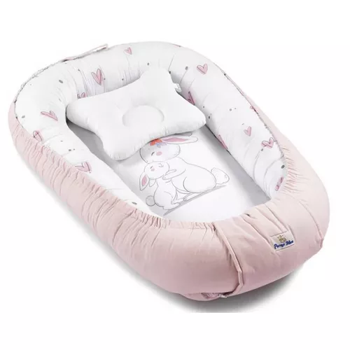 cumpără Cocon pentru bebelusi PernaMea Babynest Premium Iepuras Roz (PM.101552/4) în Chișinău 