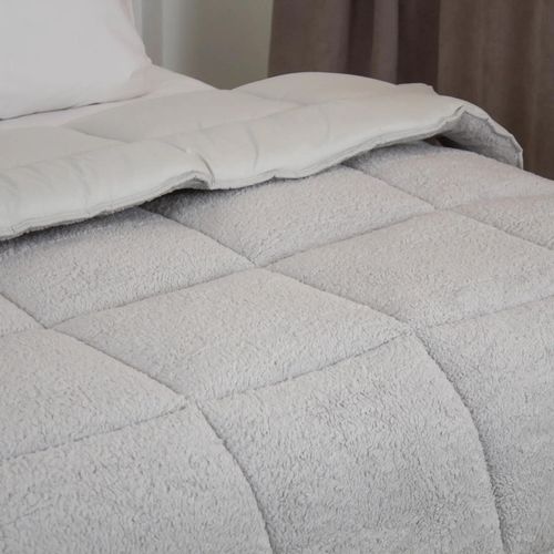 купить Домашний текстиль Relaxe Home 024552 Plapuma TEP TEDDY 200x210cm (350g/m²) Light Grey в Кишинёве 