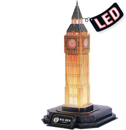 купить Головоломка Cubik Fun L537h 3D Puzzle Big Ben cu iluminare LED, 32 elemente в Кишинёве 