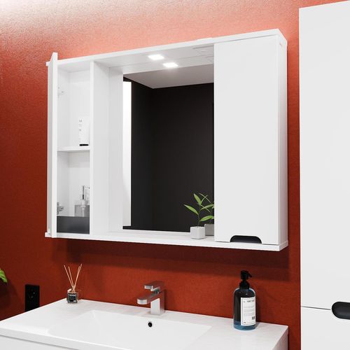 купить Зеркало для ванной Bayro Etna Duo 1000x750 белый мат в Кишинёве 