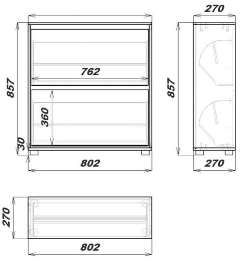 cumpără Raft pentru încălțăminte Mobildor-Lux Leo 80x27x86H cm Anthracite în Chișinău 