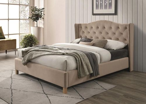 cumpără Pat Signal Aspen Velvet 160x200 Beige/Oak în Chișinău 