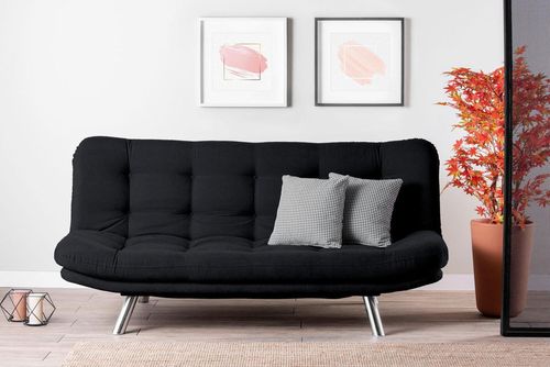 купить Диван Trendy Misa Negru, extensibila (3 locuri) в Кишинёве 