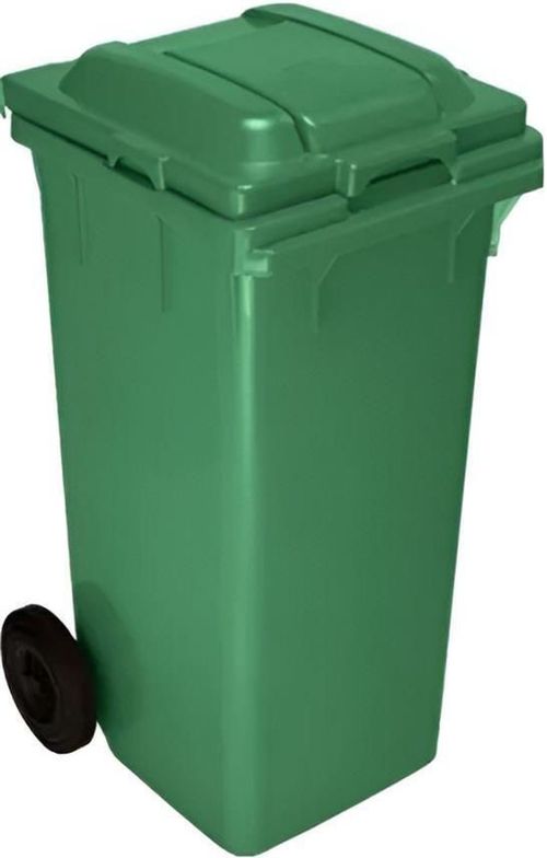 купить Урна для мусора Hydro S Tomberon din plastic cu capac si roti din cauciuc, 120 L, verde, 8001245 в Кишинёве 