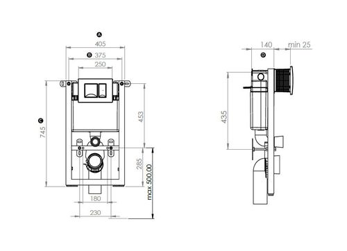 Instalatie pentru closet SANICA SAN 140 