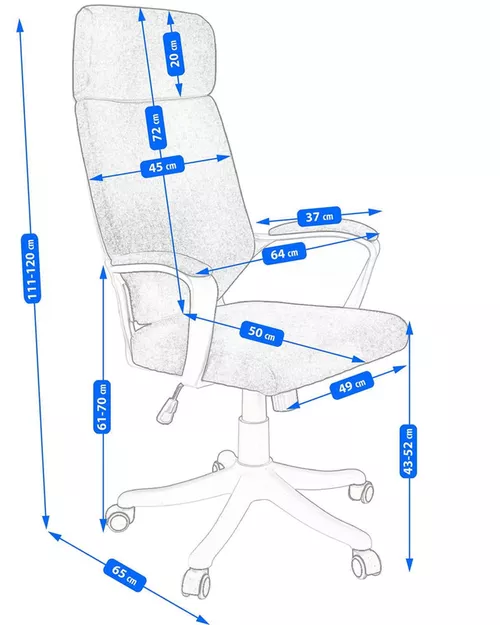 купить Офисное кресло Jumi CM-270763 Icon, Gri/Alb в Кишинёве 