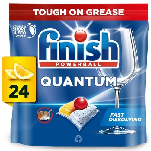 cumpără Detergent mașina de spălat vase Finish Quantum Lemon 24 tab (4874) în Chișinău 