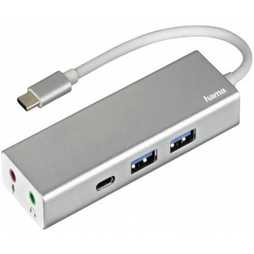 cumpără Adaptor IT Hama 135758 USB 3.1 Type-C Hub 1:3, 2x USB-A, USB-C, 3.5 mm Audio în Chișinău 