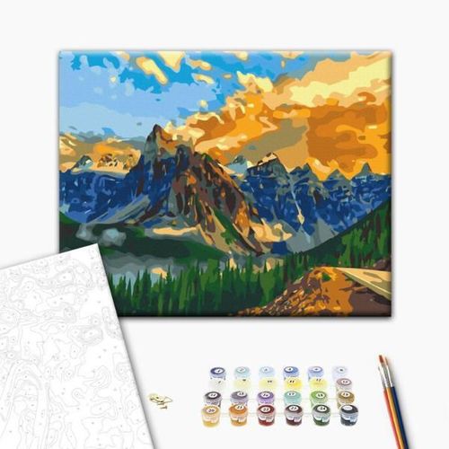 купить Картина по номерам BrushMe RBS27152FC 30x40сm (fără cutie) Peisaj montan в Кишинёве 