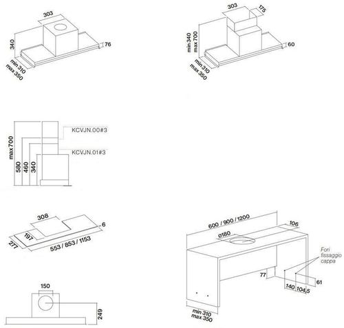 купить Вытяжка Falmec VIRGOLA EVOLUTION 60 E.P. Stainless Steel (w/o filter pack) в Кишинёве 
