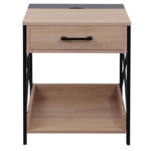 купить Тумбочка Deco Espero 48x40x60H Stejar M37/Black в Кишинёве 