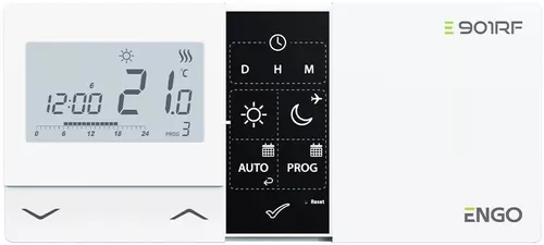 купить Термостат ENGO Controls Termostat programabil fara fir E901-RF, white в Кишинёве 