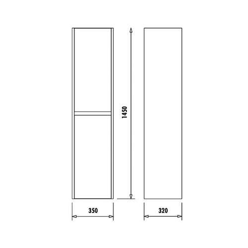 cumpără Dulap penal Creavit Link 145cm LK2145.00.ARA în Chișinău 