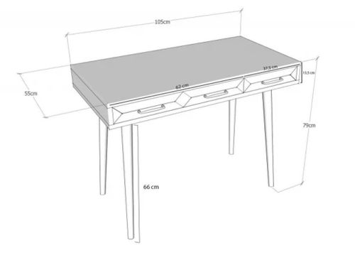 cumpără Masă de birou Trendy Milano, 105x79x55cm (GTR001059) în Chișinău 