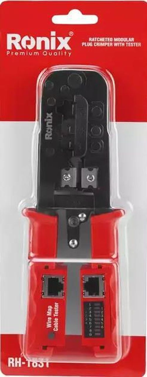 купить Ручной инструмент Ronix RH-1831 Клещи обжимные RJ11/RJ12/RJ45 + тестер в Кишинёве 