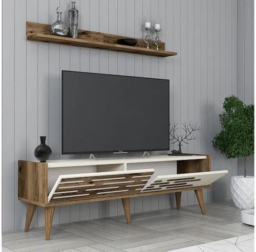 купить Тумба напольная для TV Trendy Valensiya 140, Nuc, Smantana в Кишинёве 