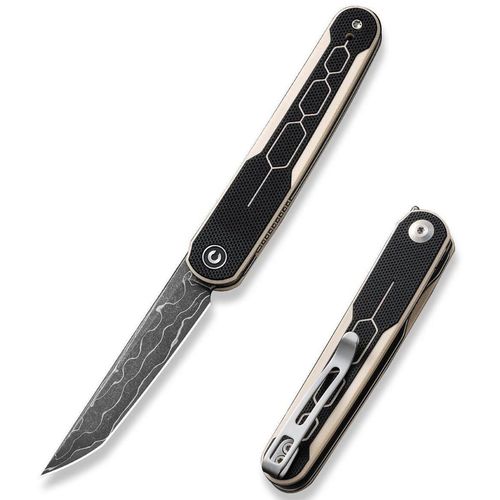 купить Нож походный Civivi C23015-DS1 KwaiQ, lamă Damascus, G10, liner lock в Кишинёве 
