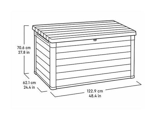 купить Короб для хранения Signature 57685 Lada pentru depozitare Signature 380L, 122.9x62.1x70.6cm, nuc в Кишинёве 