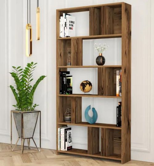 cumpără Raft de birou Trendy Lima, Nuc 90x180x20cm, raft de carti în Chișinău 