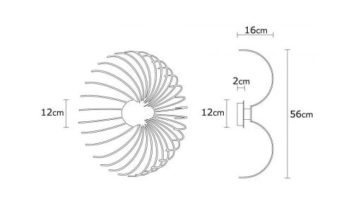 cumpără Candelabru de perete Trendy Aspendos-N-644, 16x56x16cm în Chișinău 