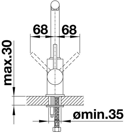 купить Смеситель кухонный Blanco Mila (519414) в Кишинёве 