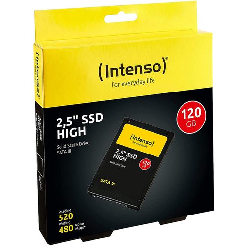 cumpără Solid state drive intern 120GB SSD 2.5" Intenso High (3813430), 7mm, Read 520MB/s, Write 480MB/s, SATA III 6.0 Gbps în Chișinău 