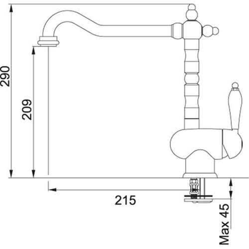 купить Смеситель кухонный Franke 115.0060.360 Old England, chrom в Кишинёве 