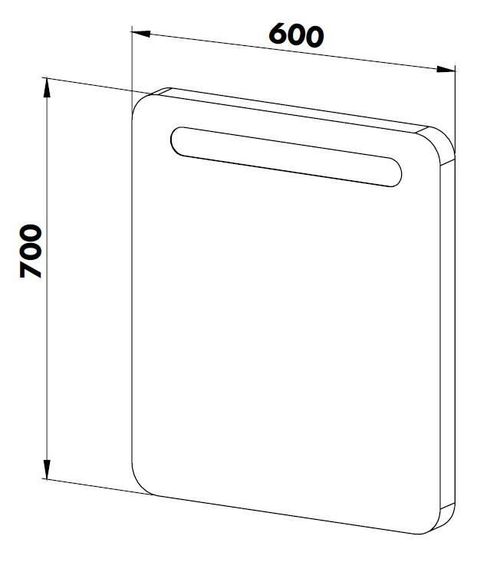 cumpără Oglindă baie Martat Perla 60cm (white) LED în Chișinău 