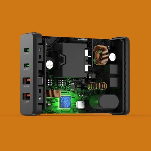 купить Зарядное устройство сетевое Hama 201979 4-Port USB Charging GaN 2xUSB-C 2xUSB-A PD 65W в Кишинёве 