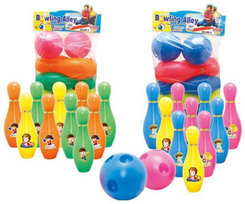 cumpără Complex de joacă pentru copii misc 3883 Bowling plastic 10 pini + 2 bile 200441236/200166442 ; i=20 cm în Chișinău 