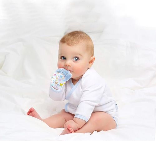 cumpără Iinel dentiție BabyJem 526 Manusa bebelusi pentru dentitie Scratch Gloves Albastra în Chișinău 