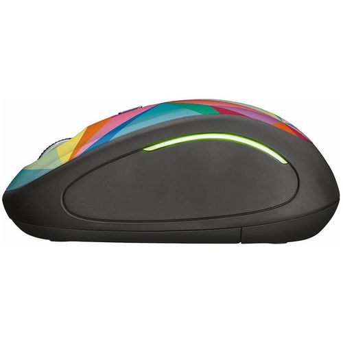 cumpără Mouse Trust Yvi FX Wireless Mouse - Geometrics, LED illumination in continuously changing colours, 8m 2.4GHz, Micro receiver, 800-1600 dpi, 4 button, Rubber sides for comfort and grip, USB, TR-22337-03 în Chișinău 