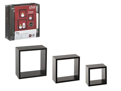 купить Полка декоративная 5five 50266 Fixy Куб 3ед: 25x25x9 20x20x9 15x15x9 в Кишинёве 