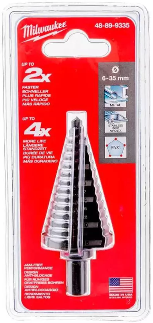 купить Набор головок, бит, насадок Milwaukee 48899335 сверло ступенчатое Ø6.0-35.0мм (P.1) в Кишинёве 