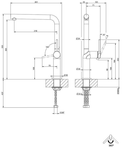 cumpără Bateria bucătărie Gessi 60309-149 Stelo Fino: Brushed Nickel în Chișinău 
