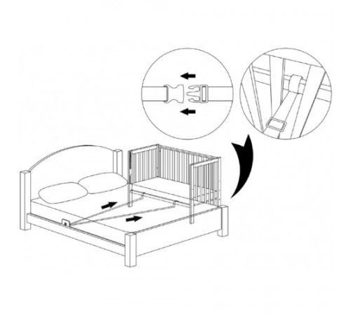 Система крепления приставной кроватки (белый/бук) 