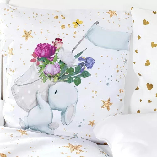 купить Детское постельное белье PernaMea Set lenjerie 8 piese Premium Iepuras albastru (PM.105896/8) в Кишинёве 