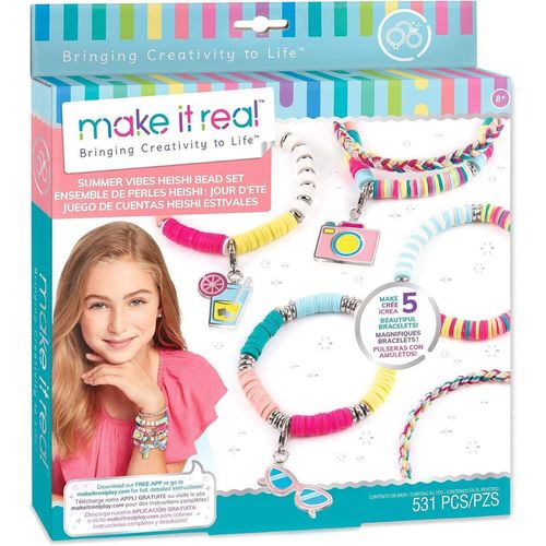 купить Набор для творчества Make it Real 1317M Summer Vibes Heishi Bead Bracelets в Кишинёве 