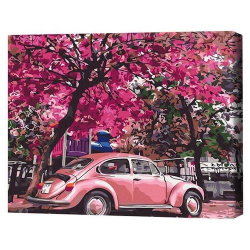 купить Картина по номерам BrushMe RBS32366FC 30x40 сm (fără cutie) Parcare înflorită в Кишинёве 