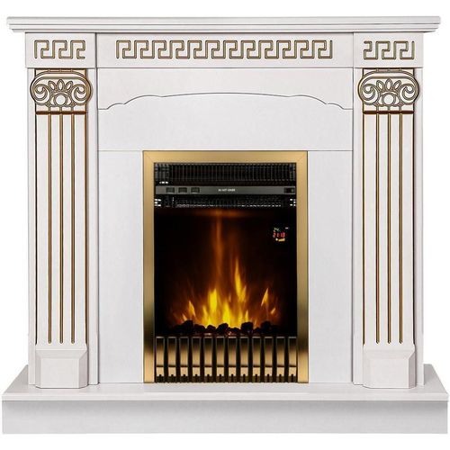 купить Камин электрический ArtFlame Calisto & Gala gold, 1020x1100x300mm, Alb в Кишинёве 