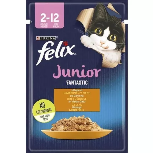 cumpără Hrană pentru animale de companie Purina Felix Junior cons.in aspic p/pisici (pui) 85g (26) în Chișinău 