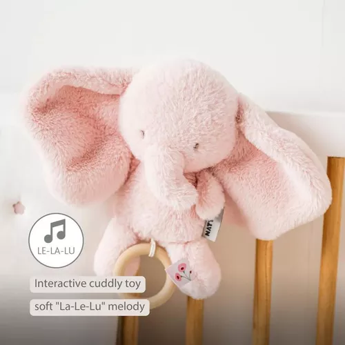 cumpără Jucărie cu pandantiv Nattou 759182 Fanfan musical plush toy elephant pink în Chișinău 