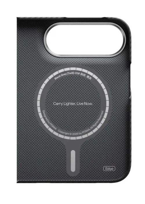 cumpără Husă pentru smartphone Pitaka Edge iPhone 18 Fold (Protectie spate) (Black Grey), KI1801F în Chișinău 