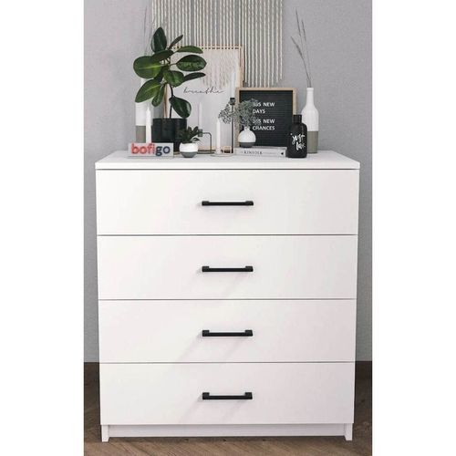 купить Комод Nex Home Комод, 4 отделения, 76x44x85 см, Белый (27-01-01) в Кишинёве 