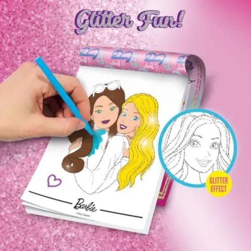 купить Набор для творчества Lisciani Giochi 13195 Set de creatie Sketchbook Barbie Glitter Fun в Кишинёве 