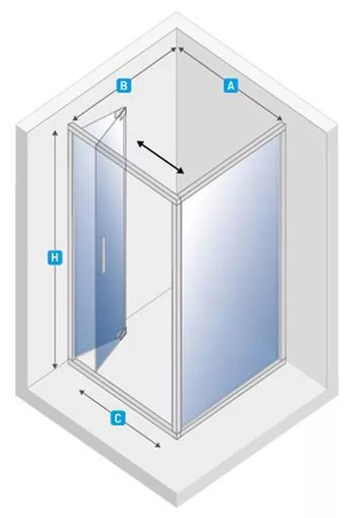 купить Душевая кабина New Trendy Alta Rectangular 90x80x195 Folding D-0088A/D-0078B в Кишинёве 